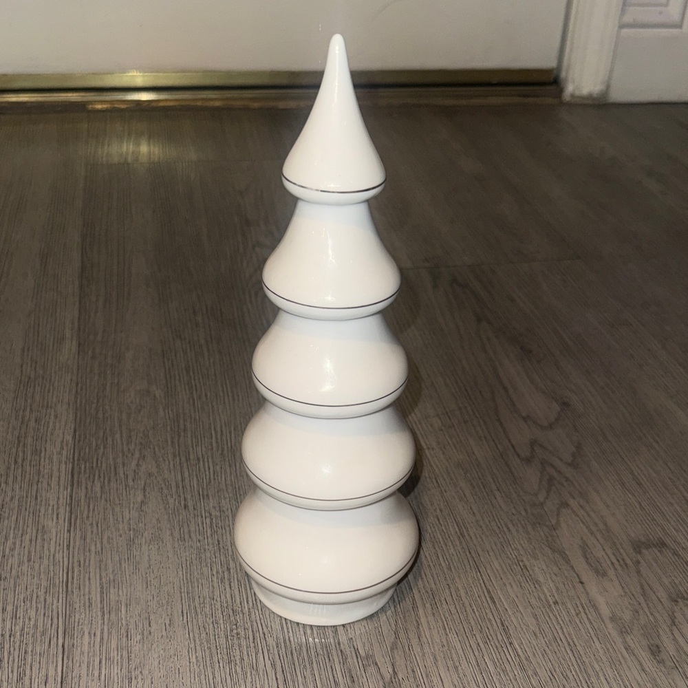 Becky Owens White Ceramic Tiered Decorative Tree - Home Accents
